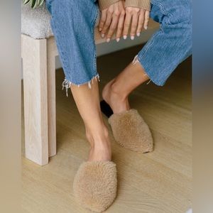 JENNI KAYNE Shearling Mule size 39 European, 9 US NEW in duster bag